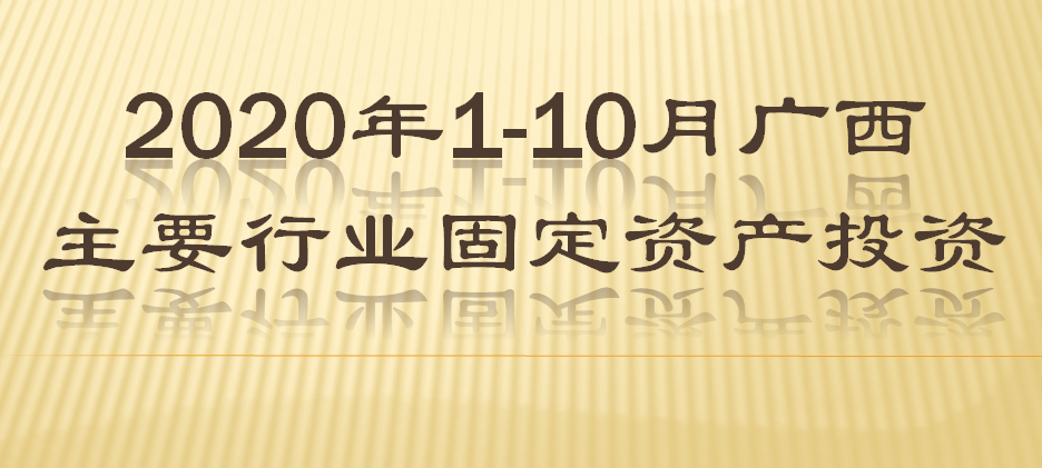 2020年1-10月广西主要行业固定资产投资情况