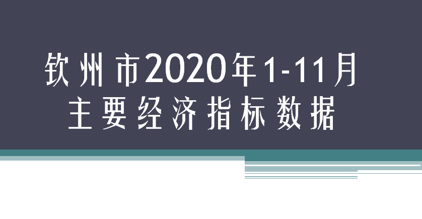 钦州市2020年1-11月主要经济指标数据