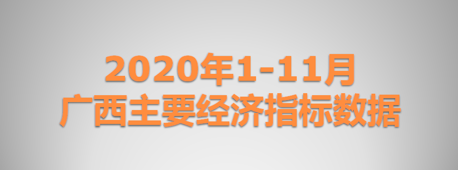 2020年1-11月广西主要经济指标数据