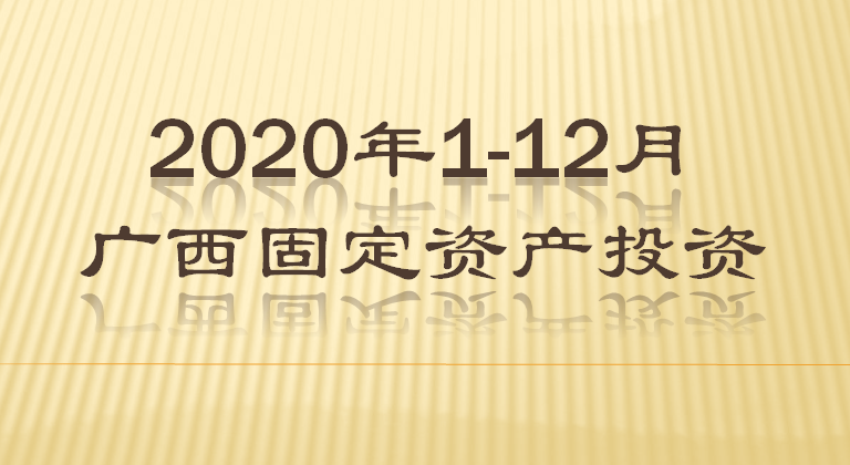 2020年1-12月广西固定资产投资