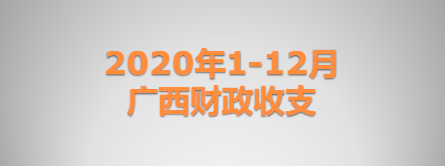 2020年1-12月广西财政收支